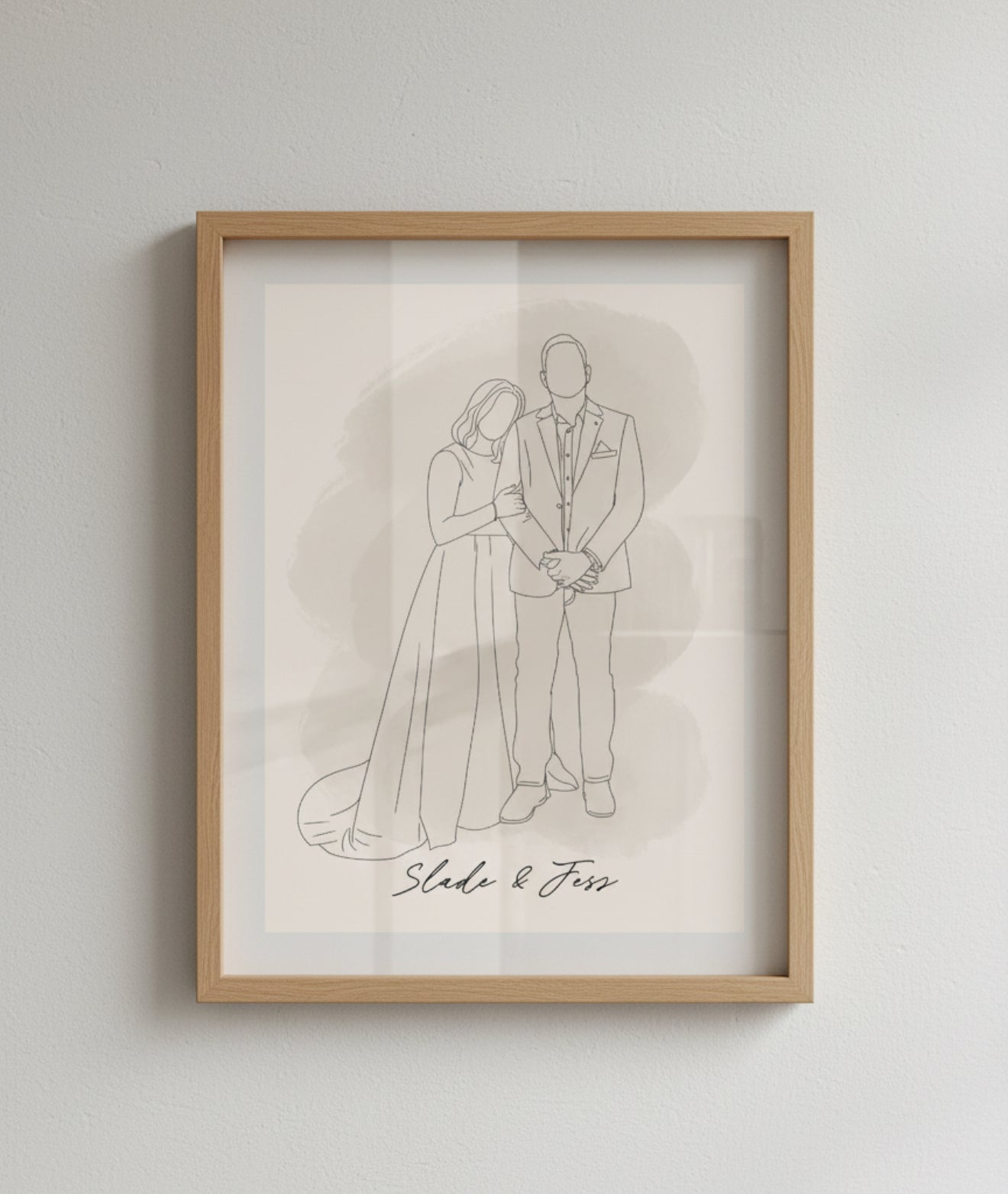 Personalised Custom Line Photo Digital Art for families, couples, portraits and pets. Anniversary, Christmas and Birthday gift.